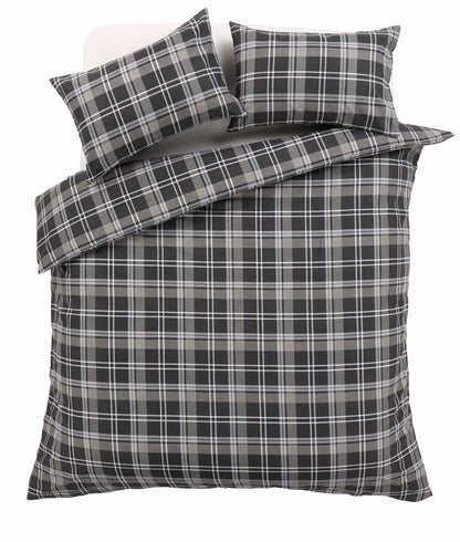 Check Luxurious Cotton-Rich Duvet Set with Pillowcases Soft Durable Bedding in All Sizes Stylish Bedroom Decor OEKO-TEX Certified by OLIVIA ROCCO