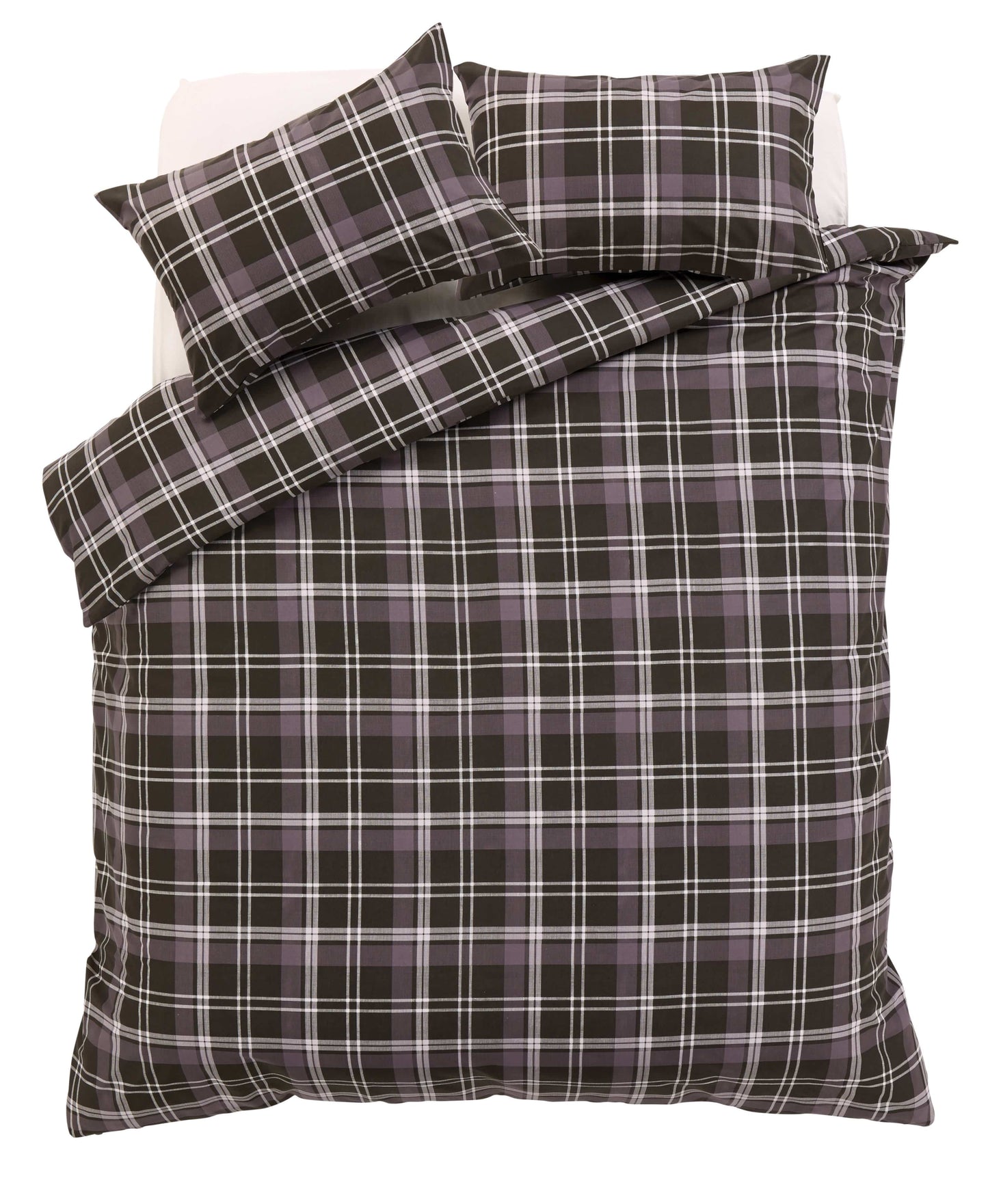 Check Luxurious Cotton-Rich Duvet Set with Pillowcases Soft Durable Bedding in All Sizes Stylish Bedroom Decor OEKO-TEX Certified by OLIVIA ROCCO