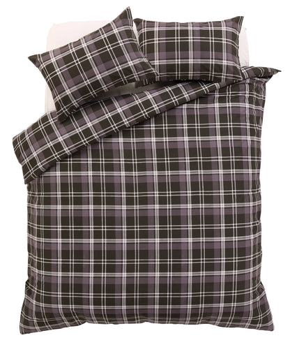 Check Luxurious Cotton-Rich Duvet Set with Pillowcases Soft Durable Bedding in All Sizes Stylish Bedroom Decor OEKO-TEX Certified by OLIVIA ROCCO