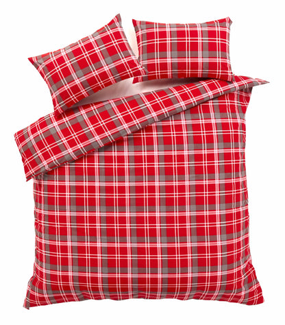 Check Luxurious Cotton-Rich Duvet Set with Pillowcases Soft Durable Bedding in All Sizes Stylish Bedroom Decor OEKO-TEX Certified by OLIVIA ROCCO