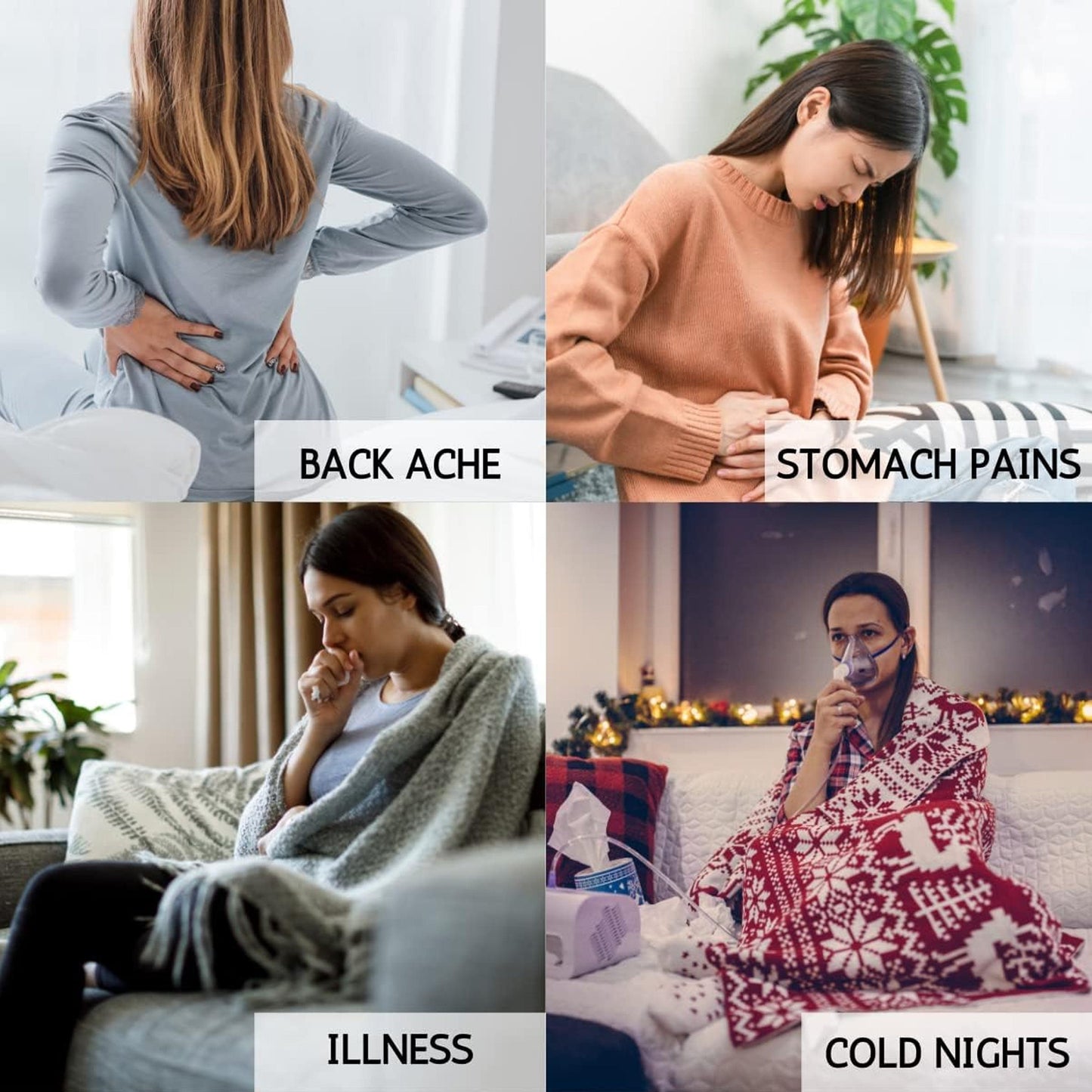 Festive Reindeer Christmas Hot Water Bottle with Cover 1L Natural Rubber UK Safe Tested Ideal Gift for Adults Kids by OLIVIA ROCCO