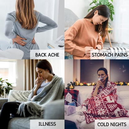 Festive Reindeer Christmas Hot Water Bottle with Cover 1L Natural Rubber UK Safe Tested Ideal Gift for Adults Kids by OLIVIA ROCCO