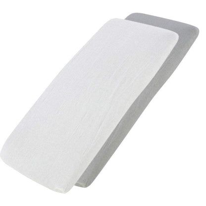 Crib Jersey Fitted Sheets 100% Cotton 40x90cm - Pack Of 2 - Fits All Models