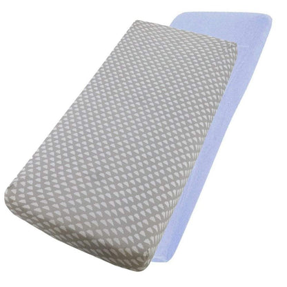 Crib Jersey Fitted Sheets 100% Cotton 40x90cm - Pack Of 2 - Fits All Models