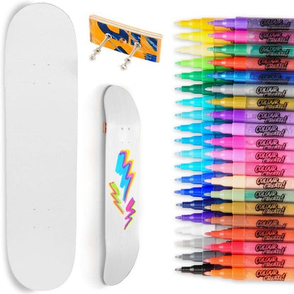 Venom Skateboards Deck & Colour Create Pens + Deck Wall Hanger