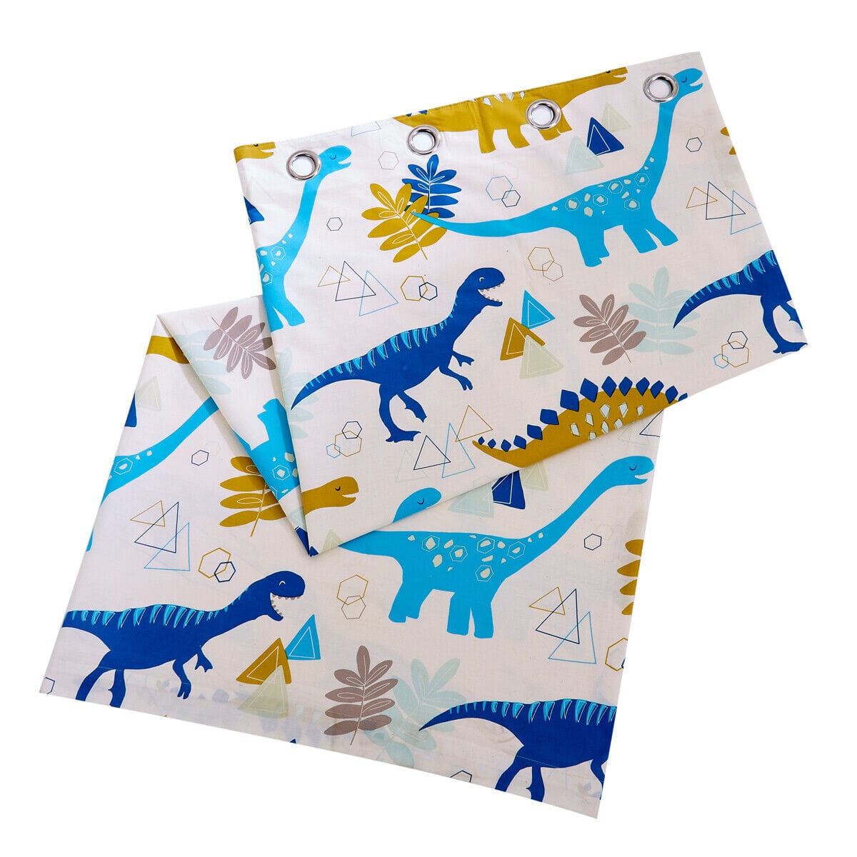 Dinosaur Kids Bedding Set Soft Cotton Blend Duvet Cover with Pillowcases & Optional Curtains for Boys and Girls Single and Double Sizes by OLIVIA ROCCO