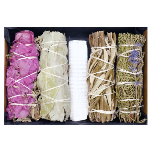 Dried Flower Sage, Selenite and Cedar Kit