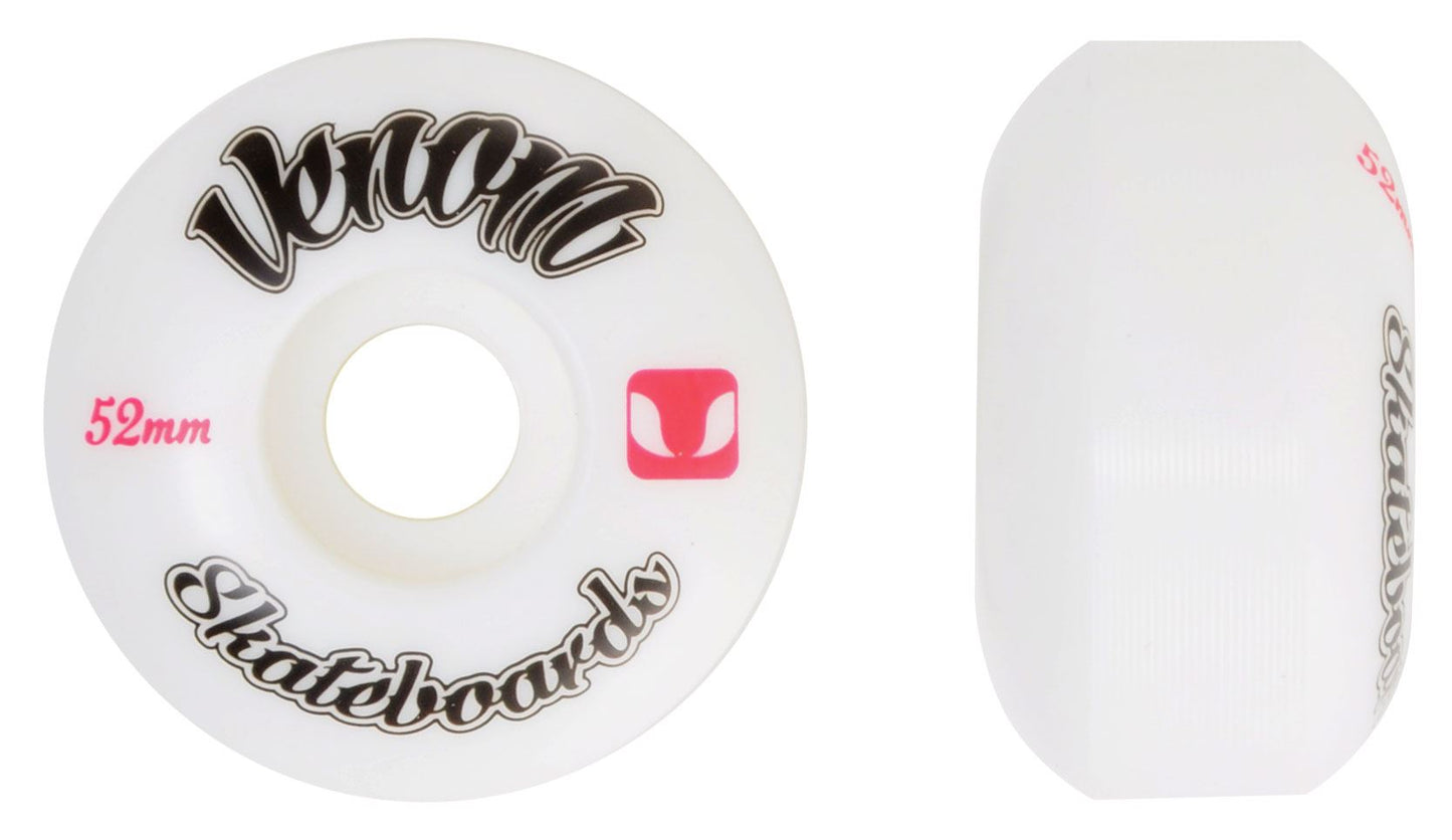 Venom Logo White Skateboard Wheels 50-60mm