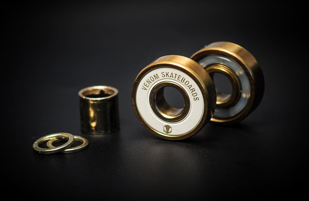 Venom Precision Gold Skateboard Bearings - Skate Rated