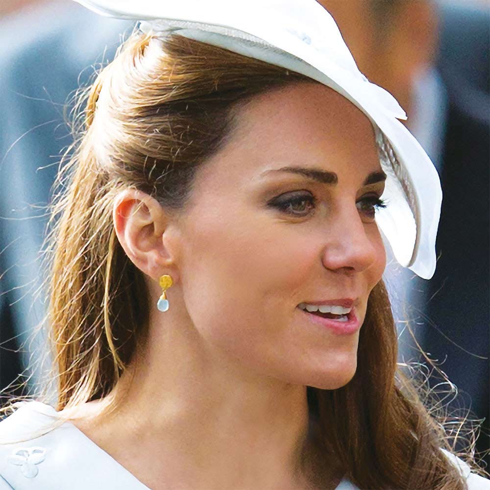 Classic Athena Drop Earrings: Aqua Pariba Onyx