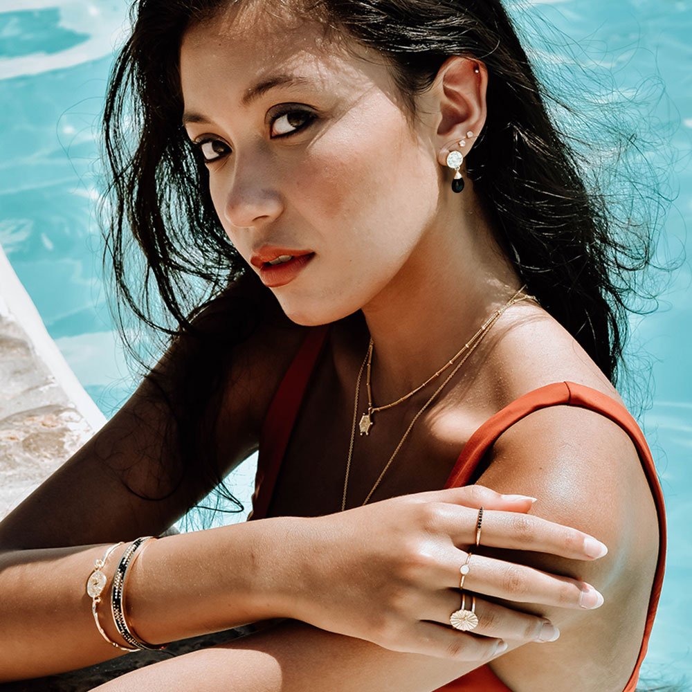 Classic Athena Drop Earrings: Black Onyx