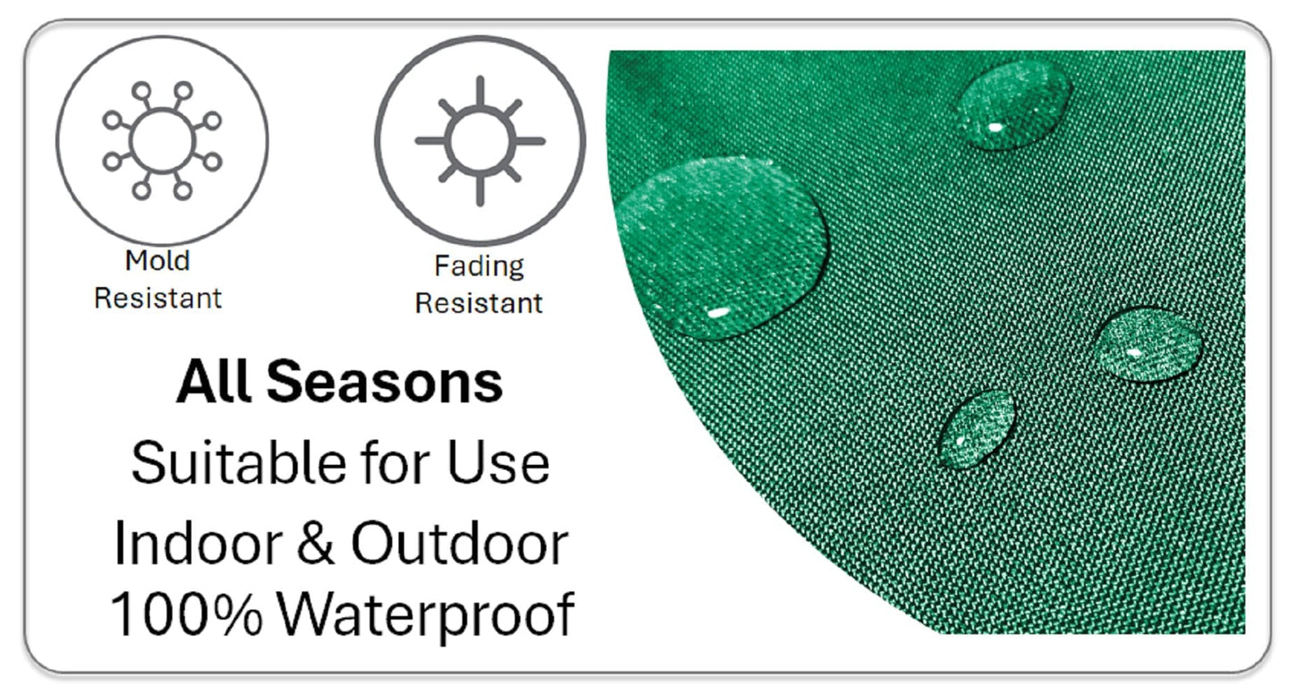 Emerald Bees Weather-Resistant Waterproof Outdoor Cushions for Patio Garden Sofa or Indoor Seating by OLIVIA ROCCO