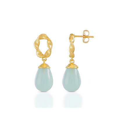 Moirai Twisted Loop Earrings Pariba Onyx