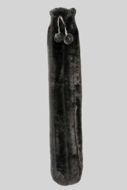 Extra Long 2L Hot Water Bottle with Plush Faux Fur Cover for Cosy Nights Natural Rubber UK Safe Tested Soft Fleece Ideal Gift for Adults Kids by OLIVIA ROCCO