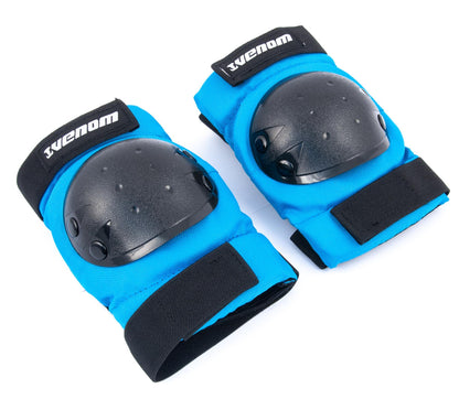 Venom Triple Knee/Elbow/Wrist Pad Set - Blue Black