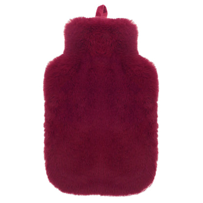 Faux Fur Super Soft Covered 2 Litre Luxury Hot Water Bottle for Thermotherapy Durable Natural Rubber UK Safe Tested for Winter Warmth Ideal Gift for Adults Kids by OLIVIA ROCCO