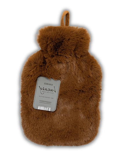 Faux Fur Super Soft Covered 2 Litre Luxury Hot Water Bottle for Thermotherapy Durable Natural Rubber UK Safe Tested for Winter Warmth Ideal Gift for Adults Kids by OLIVIA ROCCO