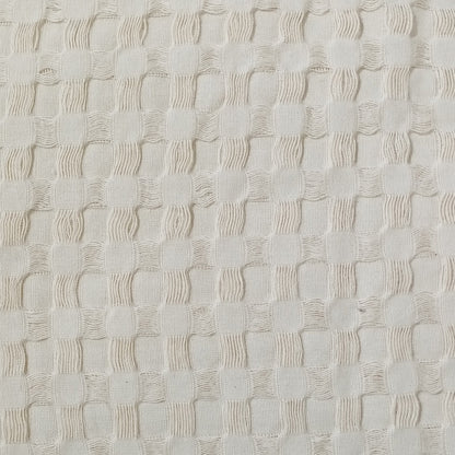 Florian Checked Throw Blanket Natural Bedspread for Sofas Armchairs Sofa Settee Couch Beds & Couches by OLIVIA ROCCO