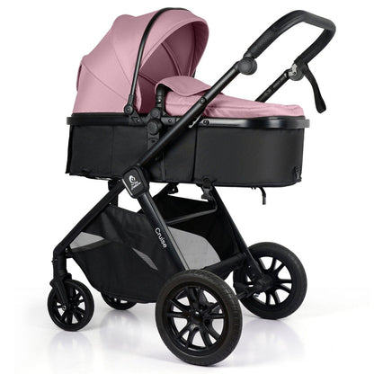 For Your Little One Cruise 3 In 1 Travel System With i-Size Car Seat - Blush Rose (Free Cupholder And Seat Liner Included!)