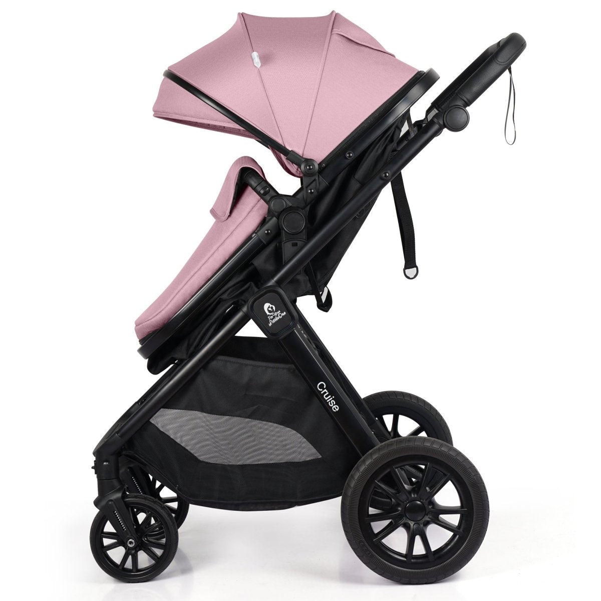 For Your Little One Cruise 3 In 1 Travel System With i-Size Car Seat - Blush Rose (Free Cupholder And Seat Liner Included!)