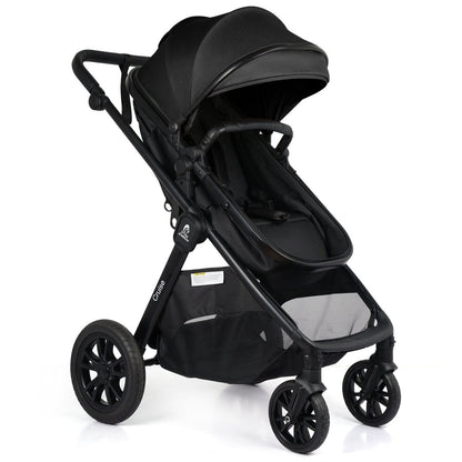 For Your Little One Cruise 3 In 1 Travel System With i-Size Car Seat - Eclipse Black (Free Cupholder / Seat Liner Included!)