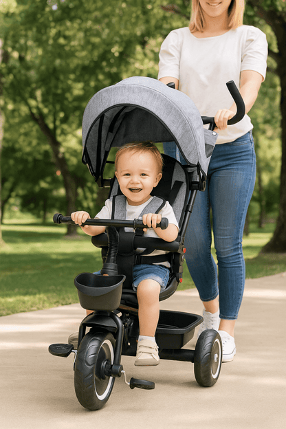 Foryourlittleone 6 in 1 Trike V3 - Grey (9 months - 5 years)