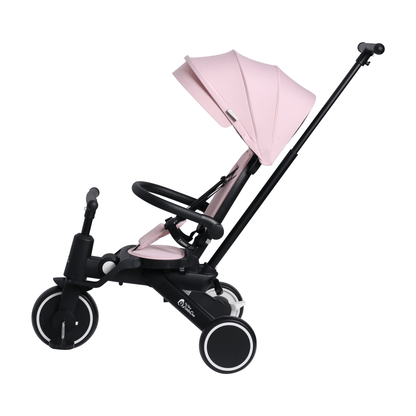 Foryourlittleone Xplor Ultimate 6 in 1 Foldable Trike - Pastel Pink (10m-5y)
