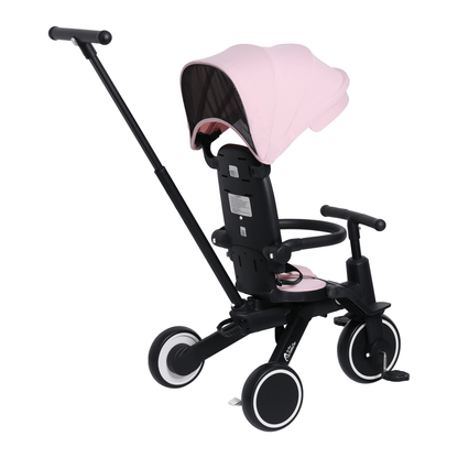 Foryourlittleone Xplor Ultimate 6 in 1 Foldable Trike - Pastel Pink (10m-5y)