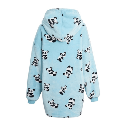 Giant Oversized Panda Hooded Blanket Plush Fleece with Reversible Sherpa Adults and Kids 6XL Hoodie Sweatshirt with Pockets Warm and Cosy by Daisy Dreamer