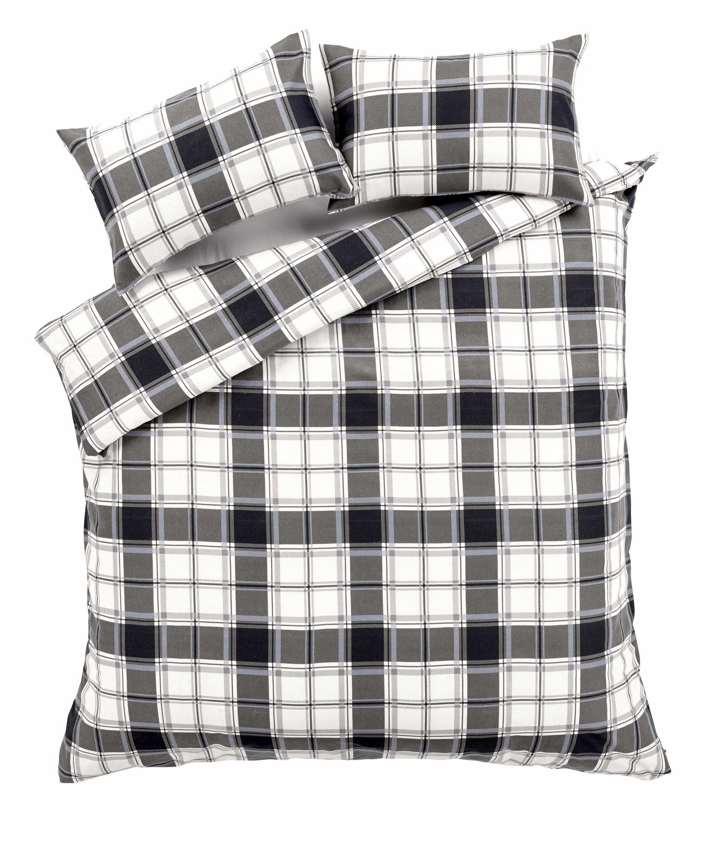 Highland Tartan Luxurious Duvet Set Super Soft Brushed Cotton Flannel Bedding OEKO-TEX Certified Elegant Quilt Cover for Master Suite or Guest Room by OLIVIA ROCCO