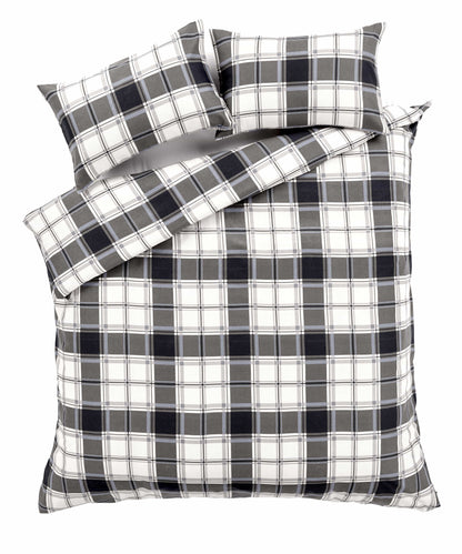 Highland Tartan Luxurious Duvet Set Super Soft Brushed Cotton Flannel Bedding OEKO-TEX Certified Elegant Quilt Cover for Master Suite or Guest Room by OLIVIA ROCCO