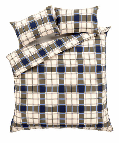 Highland Tartan Luxurious Duvet Set Super Soft Brushed Cotton Flannel Bedding OEKO-TEX Certified Elegant Quilt Cover for Master Suite or Guest Room by OLIVIA ROCCO