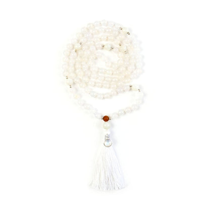 Selene Moonstone Crystal Mala Necklace