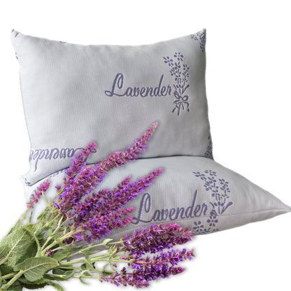 Lavender Infused Unique Hotel Pillow Hypoallergenic Microfibre Luxury Premium Fibre Filling for Superior Comfort and Support by OLIVIA ROCCO