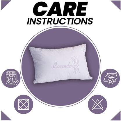 Lavender Infused Unique Hotel Pillow Hypoallergenic Microfibre Luxury Premium Fibre Filling for Superior Comfort and Support by OLIVIA ROCCO