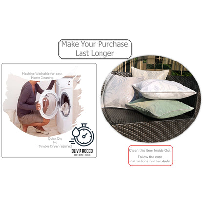 Leaf Sparkle 2 Pack Cushion Covers Leaf Natural Modern Decorative Throw Pillow Cases for Sofa or Bed by OLIVIA ROCCO