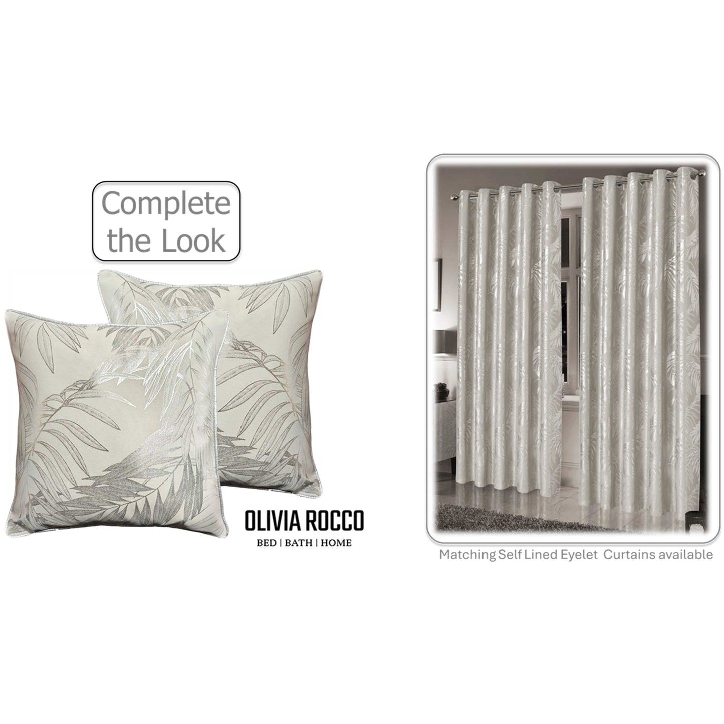 Leaf Sparkle 2 Pack Cushion Covers Leaf Natural Modern Decorative Throw Pillow Cases for Sofa or Bed by OLIVIA ROCCO