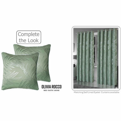 Leaf Sparkle 2 Pack Cushion Covers Leaf Sage Green Modern Decorative Throw Pillow Cases for Sofa or Bed by OLIVIA ROCCO