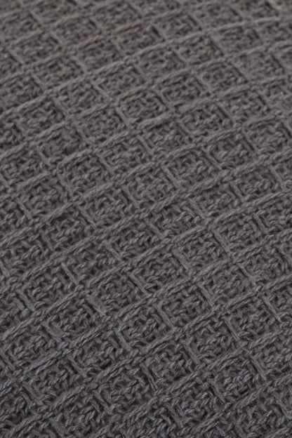 Lisbon Pure Indian Cotton Handwoven Honeycomb Vibrant Cushion Covers for Indoor Outdoor Use in Grey Ochre Navy Teal Silver Pink 17x17 and 24x24 Inches by OLIVIA ROCCO