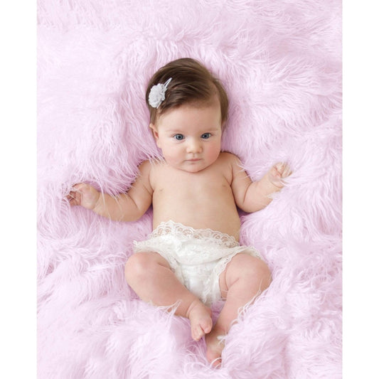 Luxury Faux Fur Baby Blanket - Pink