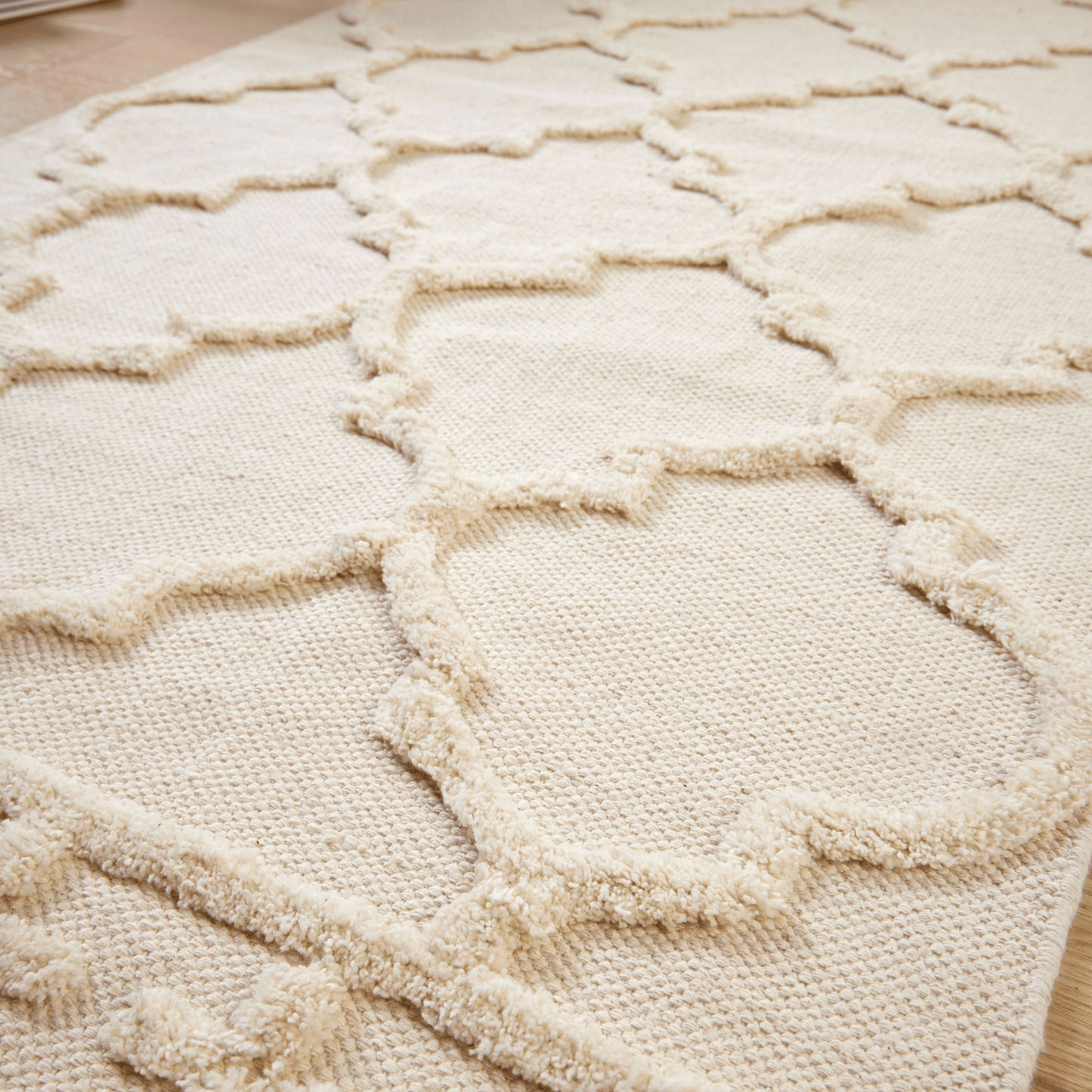 Marrakesh Hand Woven Cotton Rug Eco-Friendly Durable Carpet for Living Room Bedroom Kitchen and Entryway Luxury Tufted Home Decor in Multiple Sizes by OLIVIA ROCCO