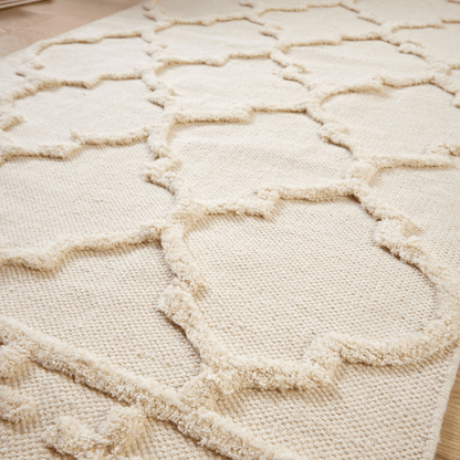 Marrakesh Hand Woven Cotton Rug Eco-Friendly Durable Carpet for Living Room Bedroom Kitchen and Entryway Luxury Tufted Home Decor in Multiple Sizes by OLIVIA ROCCO