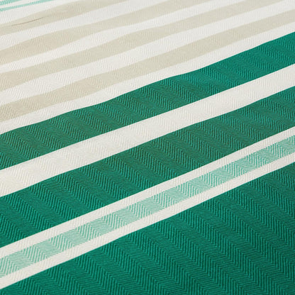 Miami Stripes Reversible Duvet Cover Set Hypoallergenic High-Quality Cotton Blend Bedding Available in Grey Natural Green Multiple Sizes by OLIVIA ROCCO