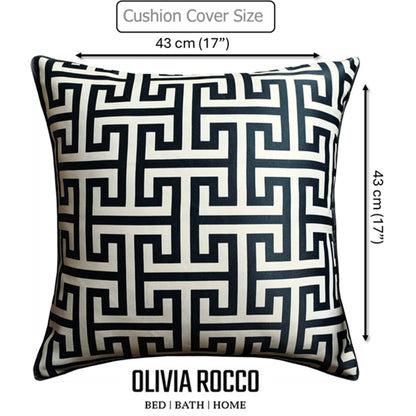 Milano Black 2 Pack Scatter Cushion Covers Soft Touch Decorative Throw Pillows with Hidden Zipper for Sofa or Bed by OLIVIA ROCCO