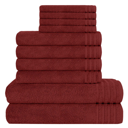 10 Piece Monaco Luxury Egyptian Cotton Towel Set 500 GSM with 4 Face Towels 4 Hand Towels 2 Bath Towels for Bathroom by OLIVIA ROCCO