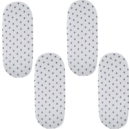 Moses Basket Jersey Fitted Sheet 100% Cotton - Pack Of 4