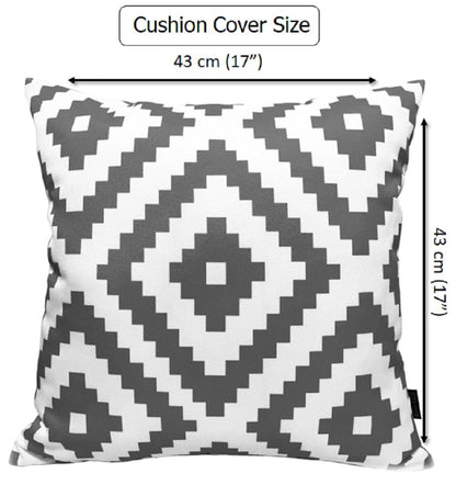 Nairobi Charcoal Waterproof Outdoor Cushions for Patio Garden Beach 17 x 17 inches Stylish Durable Easy to Clean by OLIVIA ROCCO