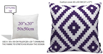 Nairobi Purple Outdoor Scatter Cushions Waterproof Weather Resistant Decorative Pillows for Garden Patio Beach Indoor 43 x 43 cm by OLIVIA ROCCO