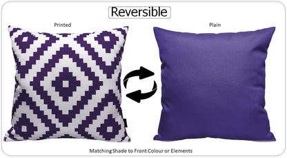 Nairobi Purple Outdoor Scatter Cushions Waterproof Weather Resistant Decorative Pillows for Garden Patio Beach Indoor 43 x 43 cm by OLIVIA ROCCO