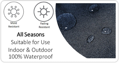 Nairobi Silver Waterproof Outdoor Cushions 17x17 Inches Weather Resistant Durable Polyester Garden Patio by OLIVIA ROCCO